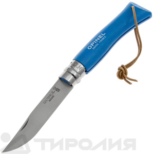 Нож Opinel: Trekking №7 VRI (нерж.сталь,граб,темляк ) сине-зеленый 